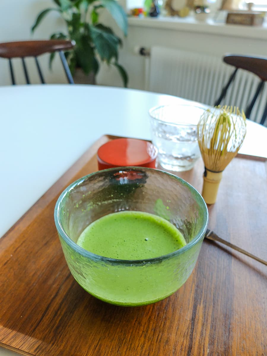Matcha, laget med isvann